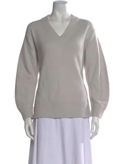 Pre-owned Vince Cashmere V-neck Sweater In Gray