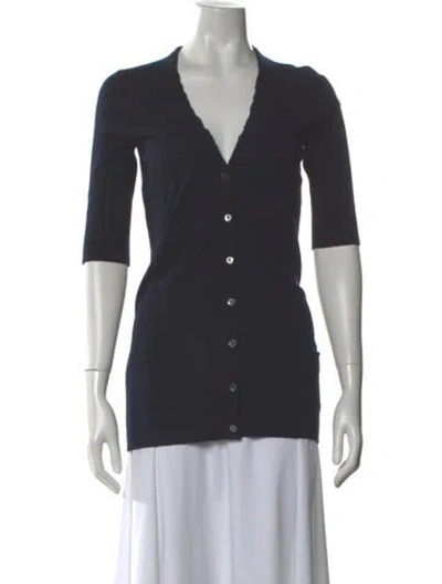 Pre-owned Vince Cashmere V-neck Sweater In Gray