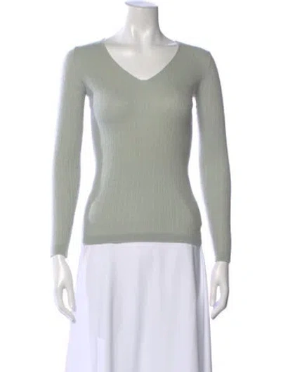 Pre-owned Vince Cashmere V-neck Sweater In Gray