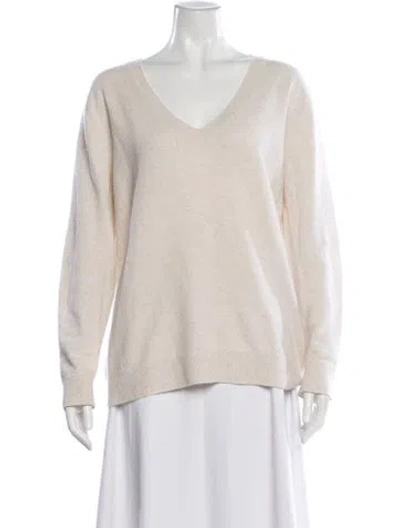 Pre-owned Vince Cashmere V-neck Sweater In Gray