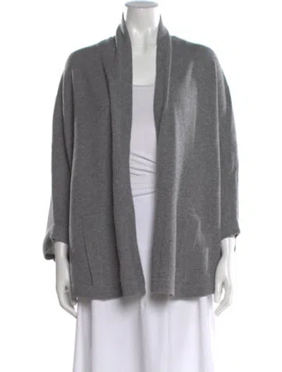 Pre-owned Vince Cashmere V-neck Sweater In Gray