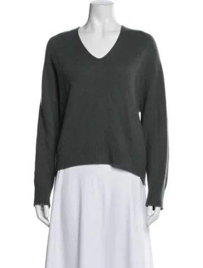 Pre-owned Vince Cashmere V-neck Sweater In Gray