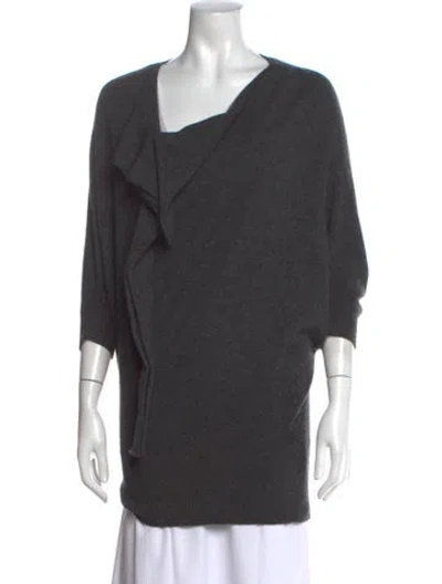 Pre-owned Vince Cashmere V-neck Sweater In Gray