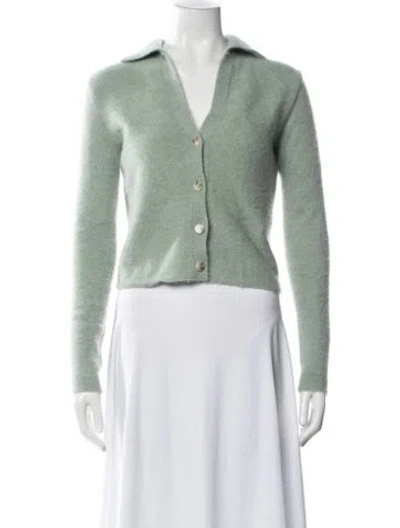 Pre-owned Vince Cashmere V-neck Sweater In Green