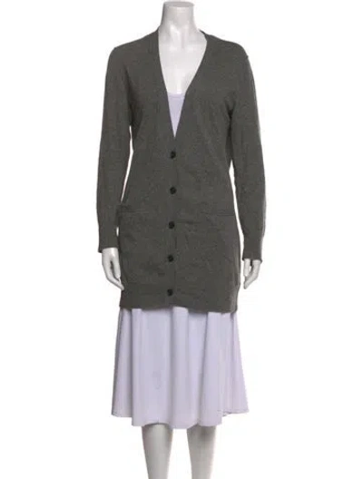 Pre-owned Vince Cashmere V-neck Sweater In Grey