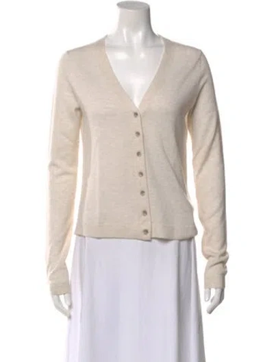 Pre-owned Vince Cashmere V-neck Sweater In Neutral