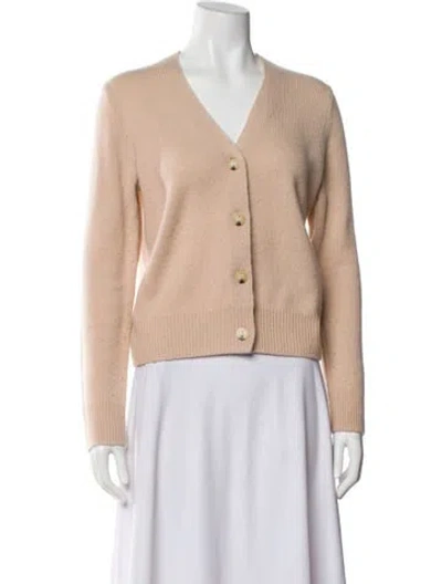 Pre-owned Vince Cashmere V-neck Sweater In Neutral