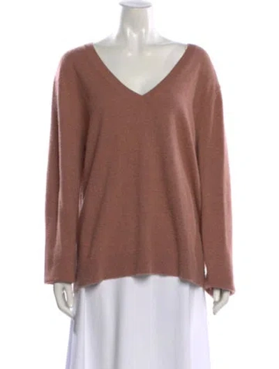 Pre-owned Vince Cashmere V-neck Sweater In Neutral