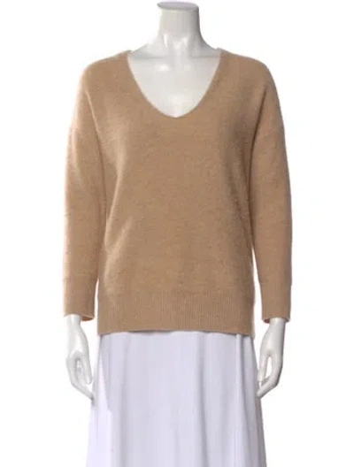 Pre-owned Vince Cashmere V-neck Sweater In Neutral