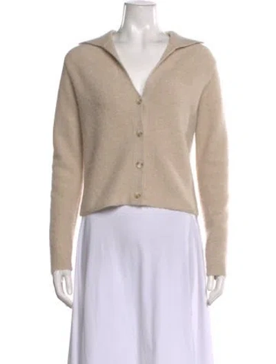 Pre-owned Vince Cashmere V-neck Sweater In Neutral
