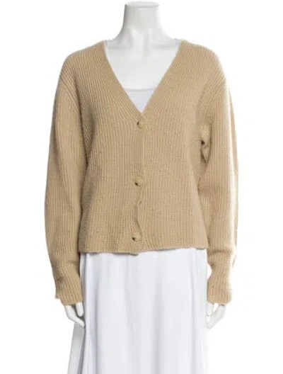 Pre-owned Vince Cashmere V-neck Sweater In Neutral