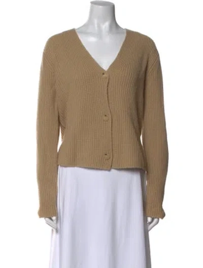 Pre-owned Vince Cashmere V-neck Sweater In Neutral