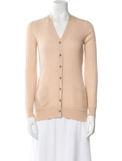 Pre-owned Vince Cashmere V-neck Sweater In Neutral
