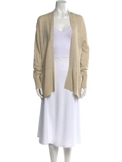 Pre-owned Vince Cashmere V-neck Sweater In Neutral