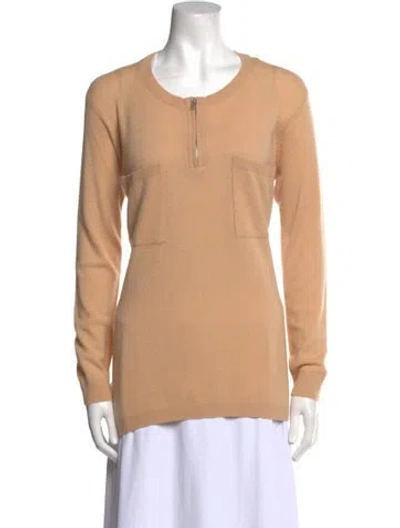Pre-owned Vince Cashmere V-neck Sweater In Neutral