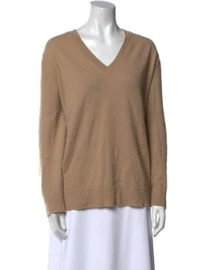 Pre-owned Vince Cashmere V-neck Sweater In Neutral