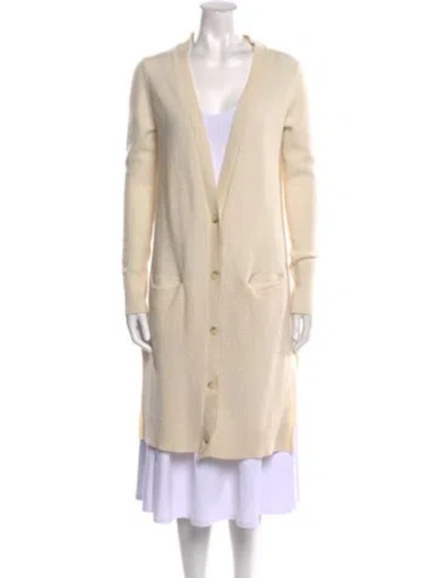 Pre-owned Vince Cashmere V-neck Sweater In Neutral