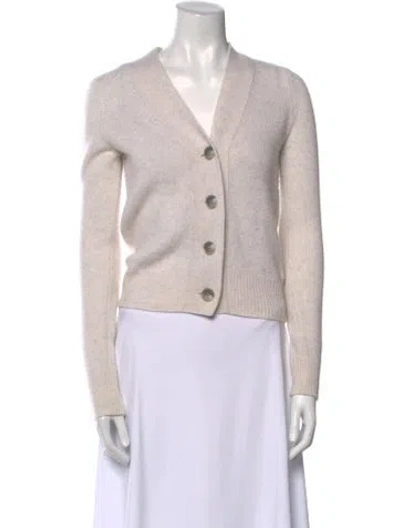 Pre-owned Vince Cashmere V-neck Sweater In Neutral