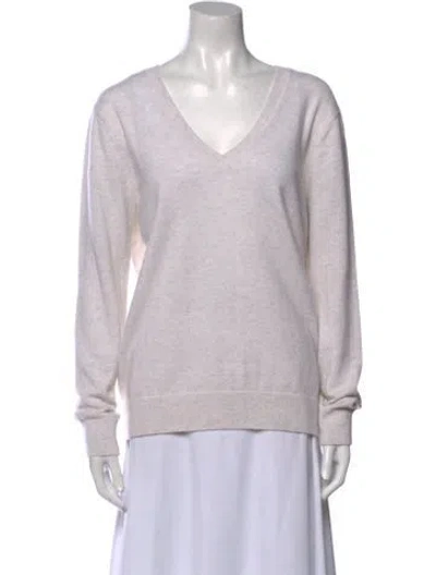 Pre-owned Vince Cashmere V-neck Sweater In Neutral