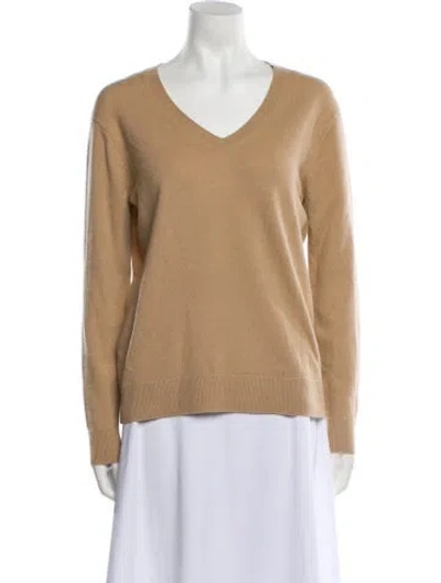 Pre-owned Vince Cashmere V-neck Sweater In Neutral