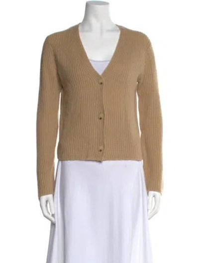 Pre-owned Vince Cashmere V-neck Sweater In Neutral