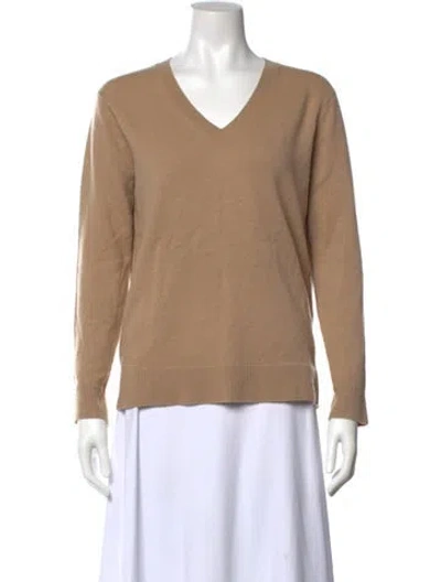 Pre-owned Vince Cashmere V-neck Sweater In Neutral