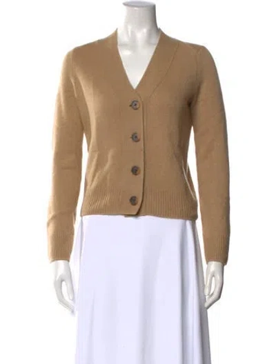 Pre-owned Vince Cashmere V-neck Sweater In Neutral