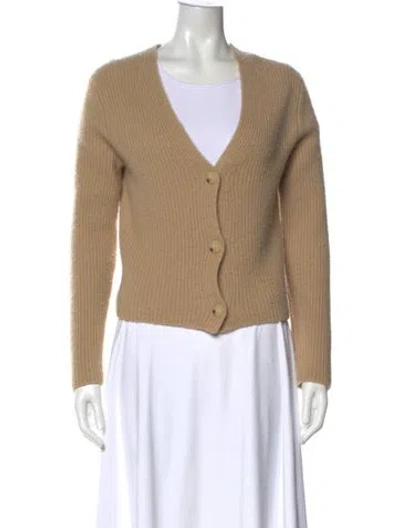 Pre-owned Vince Cashmere V-neck Sweater In Neutral