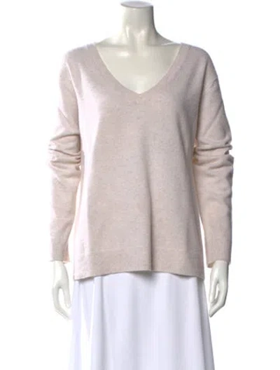 Pre-owned Vince Cashmere V-neck Sweater In Neutral