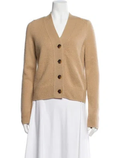 Pre-owned Vince Cashmere V-neck Sweater In Neutral