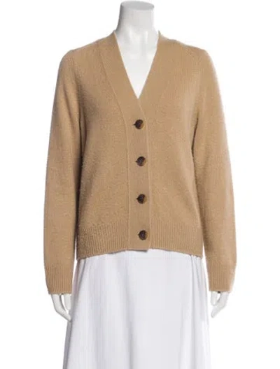 Pre-owned Vince Cashmere V-neck Sweater In Neutral