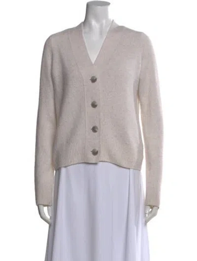 Pre-owned Vince Cashmere V-neck Sweater In Neutral