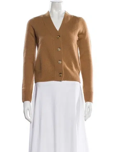 Pre-owned Vince Cashmere V-neck Sweater In Neutral