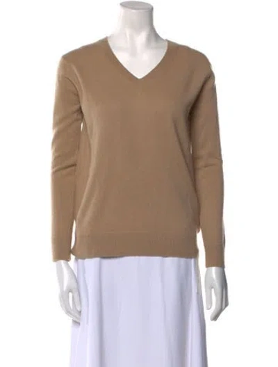 Pre-owned Vince Cashmere V-neck Sweater In Neutral