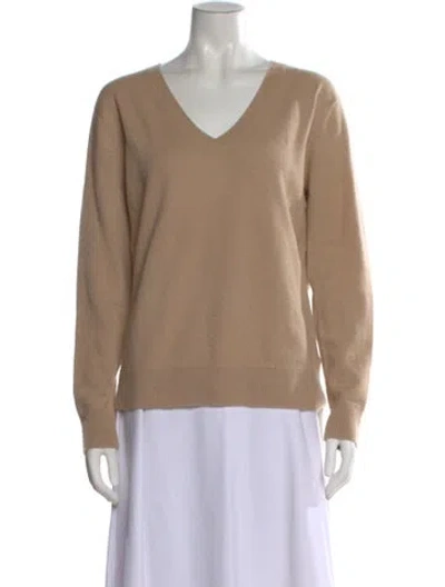Pre-owned Vince Cashmere V-neck Sweater In Neutral