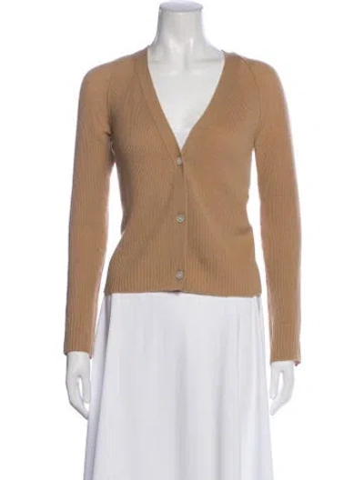 Pre-owned Vince Cashmere V-neck Sweater In Neutral