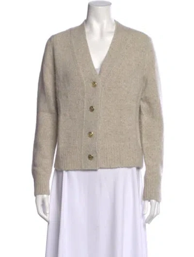 Pre-owned Vince Cashmere V-neck Sweater In Neutral