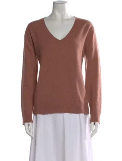 Pre-owned Vince Cashmere V-neck Sweater In Neutral