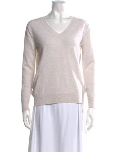 Pre-owned Vince Cashmere V-neck Sweater In Neutral