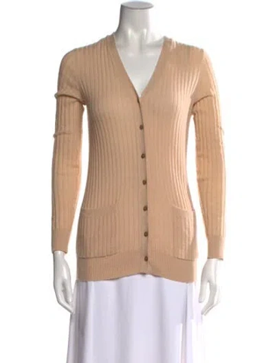 Pre-owned Vince Cashmere V-neck Sweater In Neutral