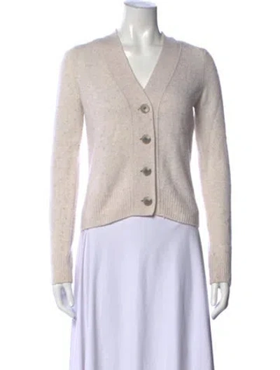 Pre-owned Vince Cashmere V-neck Sweater In Neutral