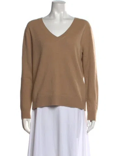 Pre-owned Vince Cashmere V-neck Sweater In Neutral
