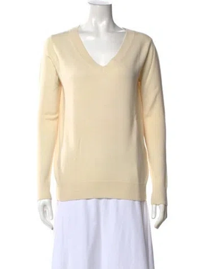 Pre-owned Vince Cashmere V-neck Sweater In Neutrals