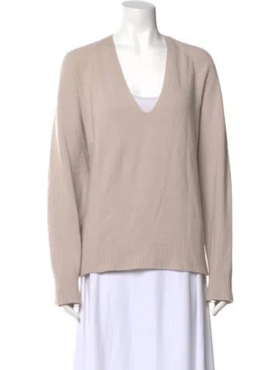 Pre-owned Vince Cashmere V-neck Sweater In Pink