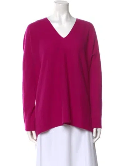 Pre-owned Vince Cashmere V-neck Sweater In Pink