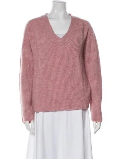 Pre-owned Vince Cashmere V-neck Sweater In Pink