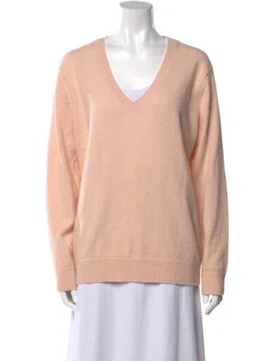 Pre-owned Vince Cashmere V-neck Sweater In Pink