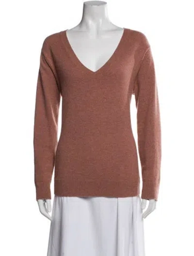 Pre-owned Vince Cashmere V-neck Sweater In Pink