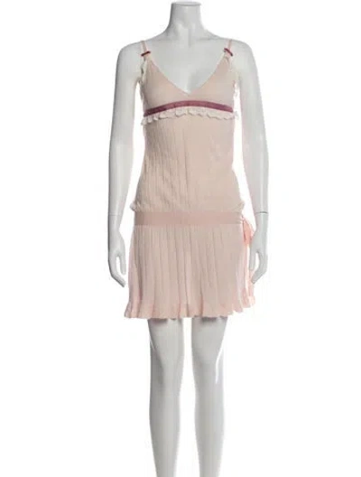 Pre-owned Vince Cashmere V-neck Sweater In Pink