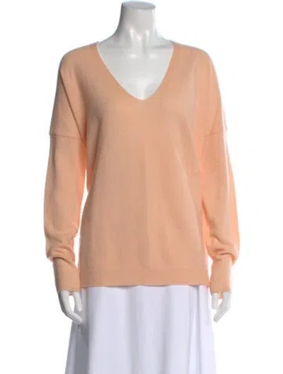 Pre-owned Vince Cashmere V-neck Sweater In Pink